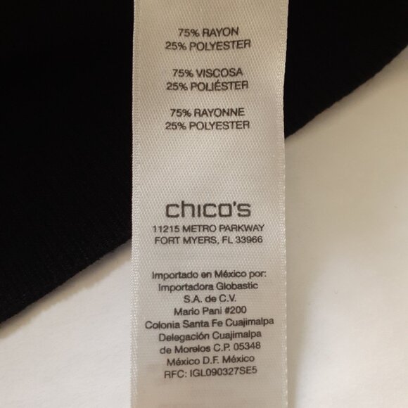 Chico's Darcy Turtleneck in Black Size 3/Size XL/Size 16 - Picture 9 of 11